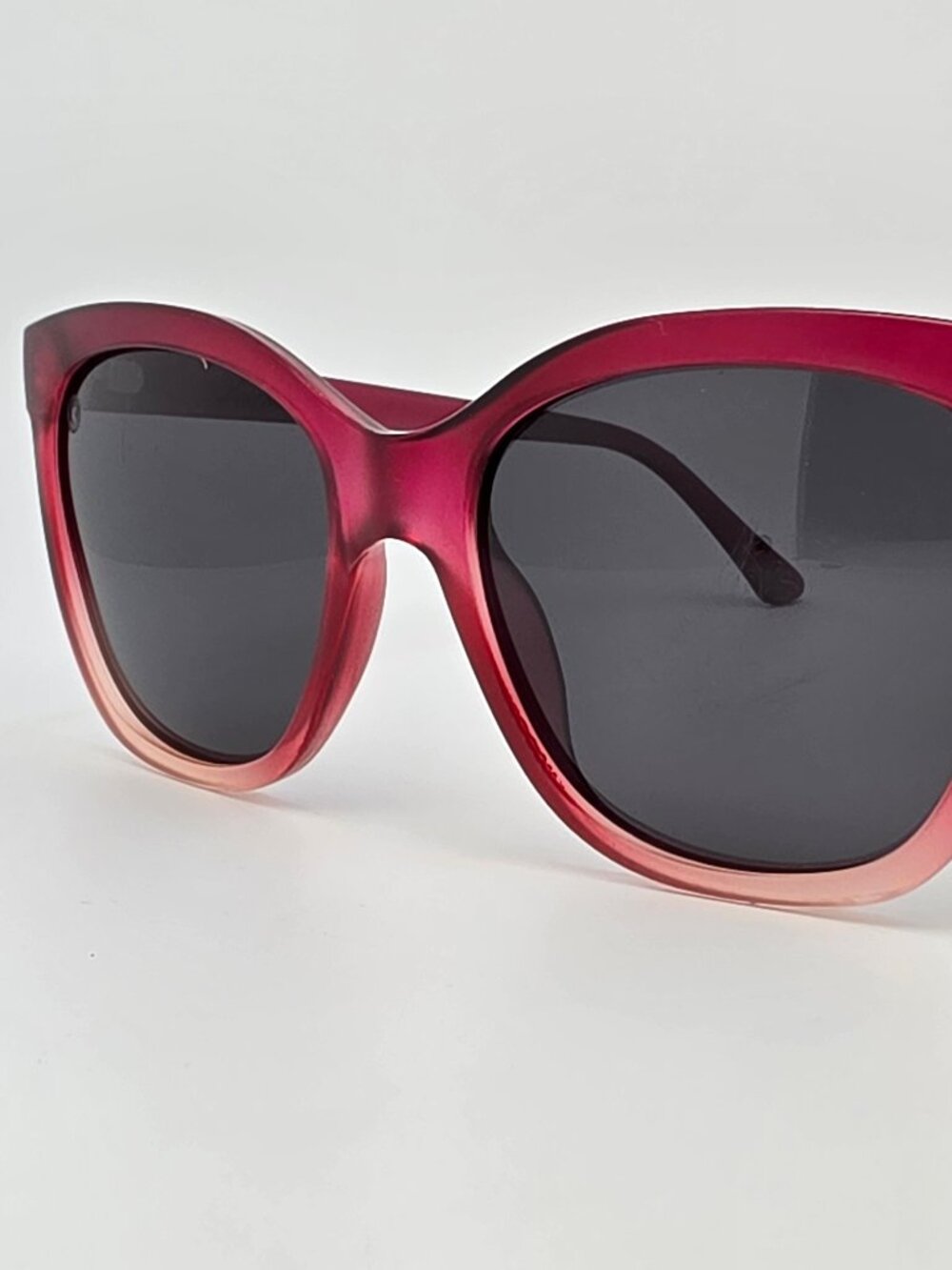 Knockaround Deja Views Spanish Rose Frame Polarized Grey Lens Cat Eye Sunglasses